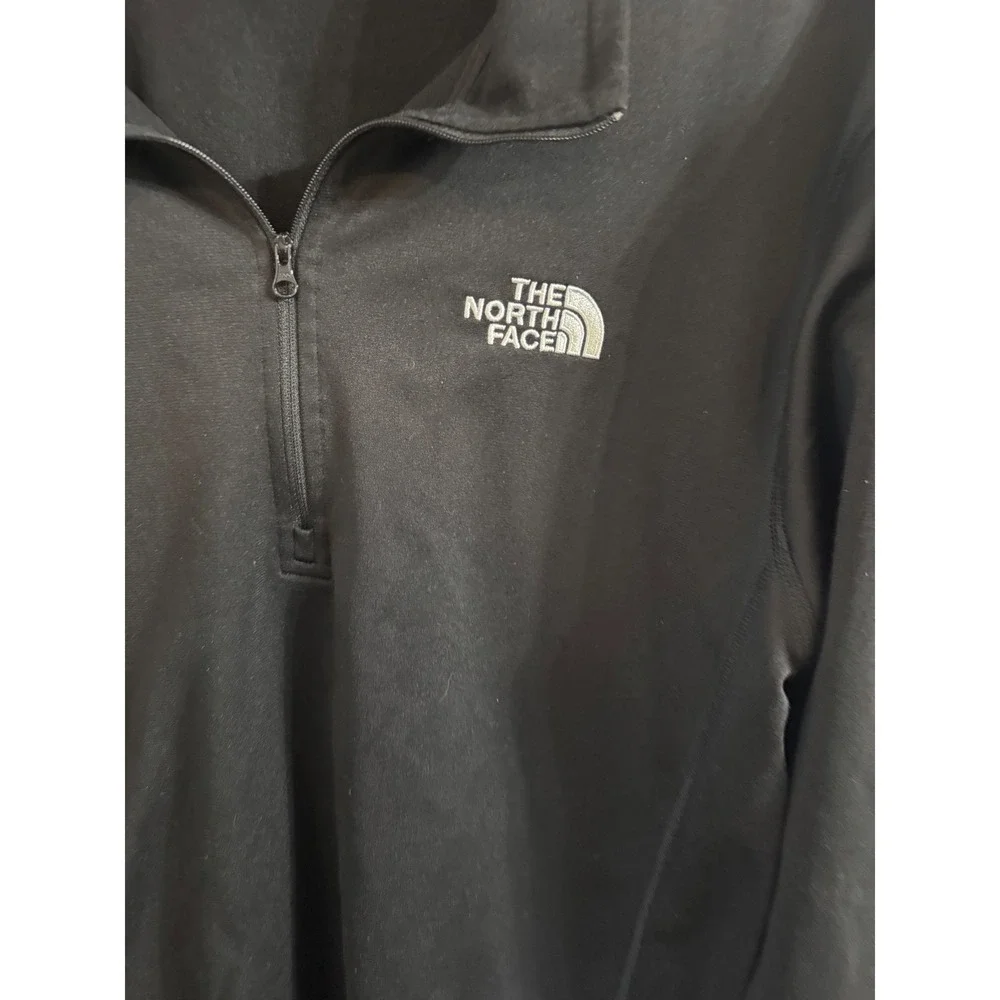 The North Face Mens Black Quarter Zip pullover Jacket‎ shirt Large